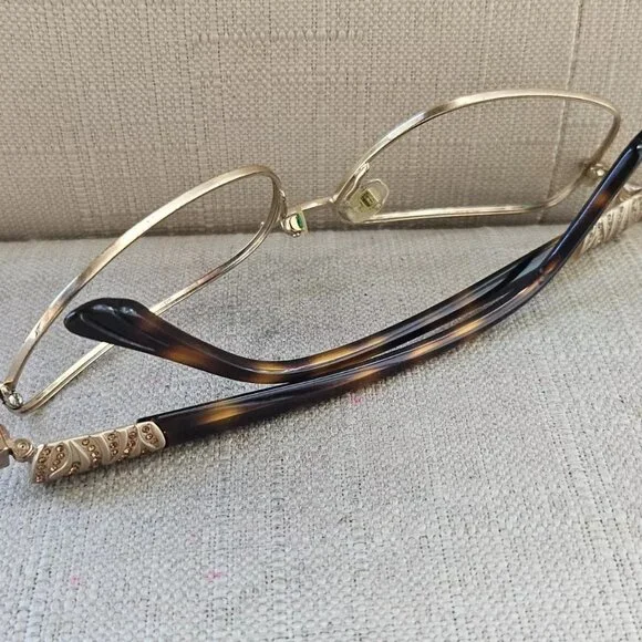 Dana Buchman Women Eyeglasses Frame MIRAMAR Glasses Gold Tone Brown Tortoise - Picture 7 of 11